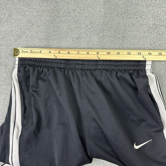 Nike Basketball Pants Men M Black White Striped Ankle Zip Sweatpants Y2K Baggy - Picture 8 of 12